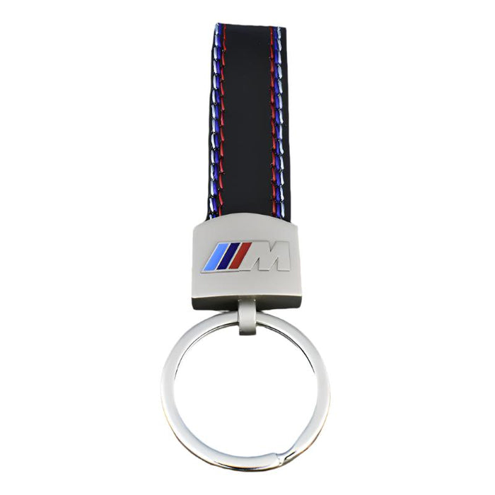 BMW M performance Leather/Aluminum Keychain